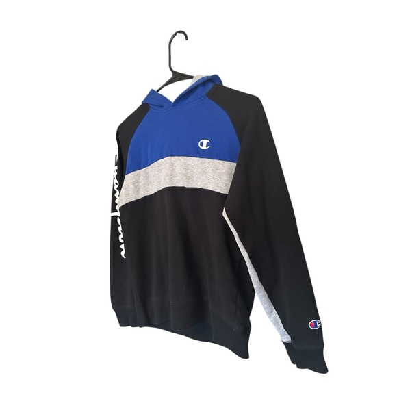 Champion Blue and Black Color-Block Hoodie - Picture 3 of 4